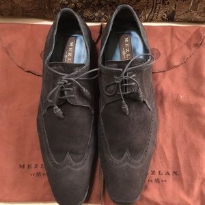 Mezlan Helsinki brown suede lace up shoe